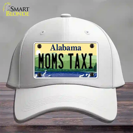 Moms Taxi Alabama Novelty License Plate Hat Cotton / White