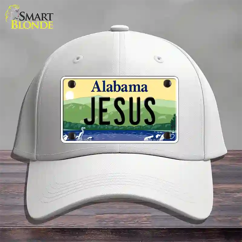 Jesus Alabama Novelty License Plate Hat Cotton / White