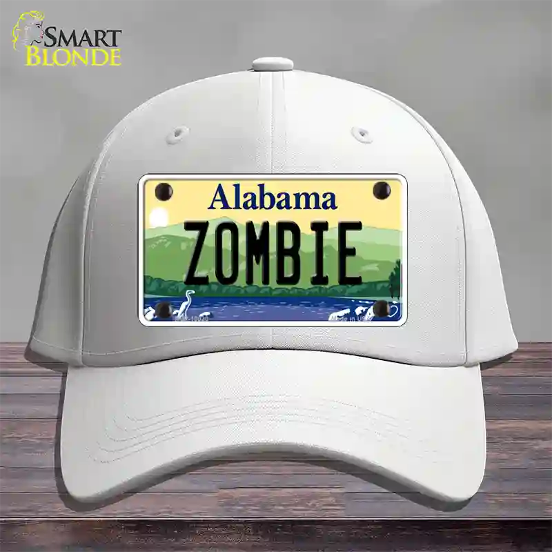 Zombie Alabama Novelty License Plate Hat Cotton / White