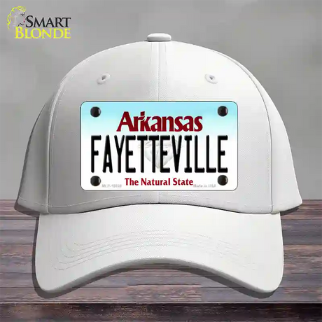 Fayetteville Arkansas Novelty License Plate Hat Cotton / White