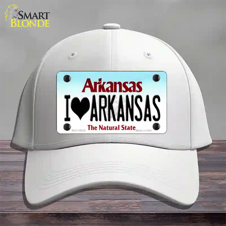 I Love Arkansas Novelty License Plate Hat Cotton / White