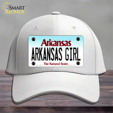 Arkansas Girl Arkansas Novelty License Plate Hat Cotton / White