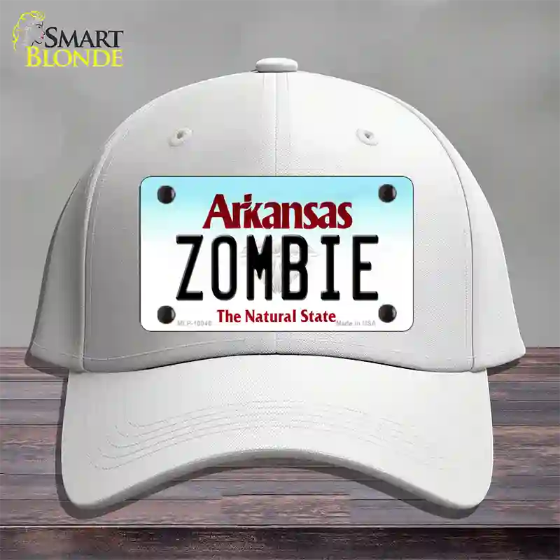 Zombie Arkansas Novelty License Plate Hat Cotton / White