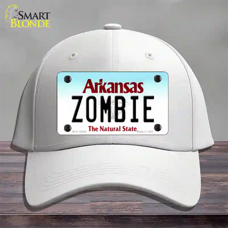 Zombie Arkansas Novelty License Plate Hat Cotton / White