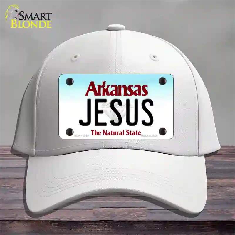 Jesus Arkansas Novelty License Plate Hat Cotton / White