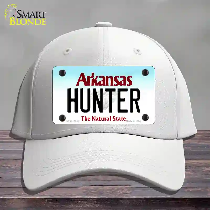 Hunter Arkansas Novelty License Plate Hat Cotton / White