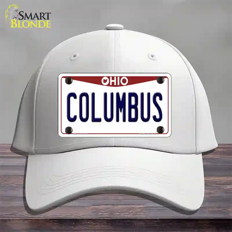 Columbus Ohio Novelty License Plate Hat Cotton / White