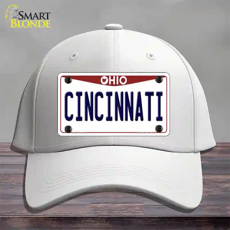 Cincinnati Ohio Novelty License Plate Hat Cotton / White