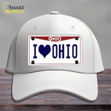 I Love Ohio Novelty License Plate Hat Cotton / White