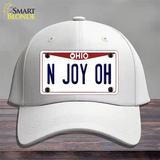 N Joy OH Ohio Novelty License Plate Hat Cotton / White