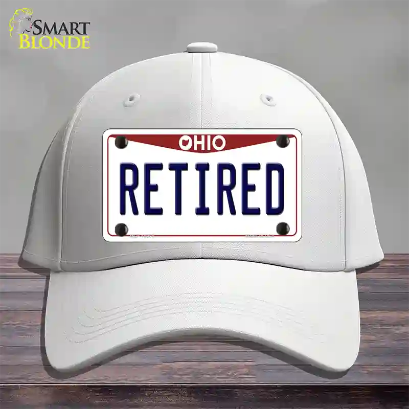 Retired Ohio Novelty License Plate Hat Cotton / White