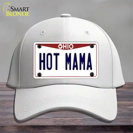 Hot Mama Ohio Novelty License Plate Hat Cotton / White