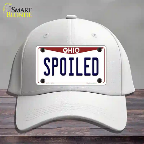 Spoiled Ohio Novelty License Plate Hat Cotton / White