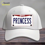 Princess Ohio Novelty License Plate Hat Cotton / White