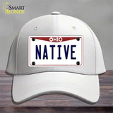 Native Ohio Novelty License Plate Hat Cotton / White