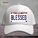 Blessed Ohio Novelty License Plate Hat Cotton / White