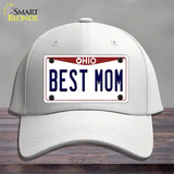 Best Mom Ohio Novelty License Plate Hat Cotton / White