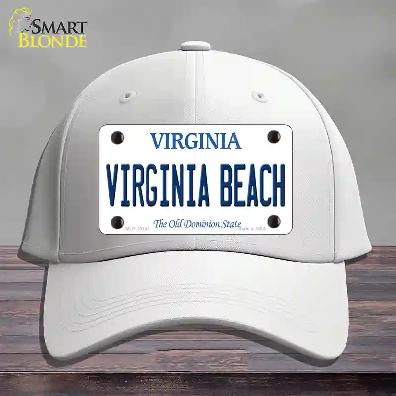 Virginia Beach Virginia Novelty License Plate Hat Cotton / White