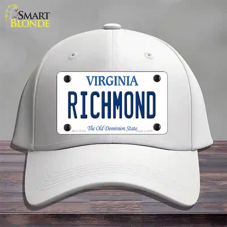 Richmond Virginia Novelty License Plate Hat Cotton / White