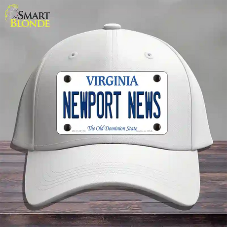 Newport News Virginia Novelty License Plate Hat Cotton / White