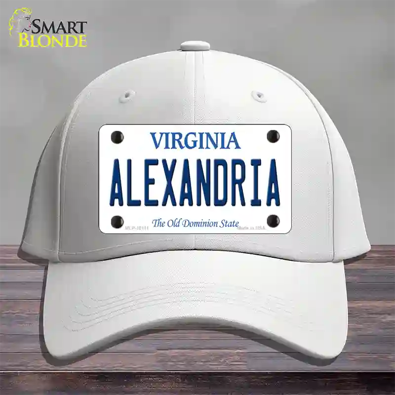 Alexandria Virginia Novelty License Plate Hat Cotton / White