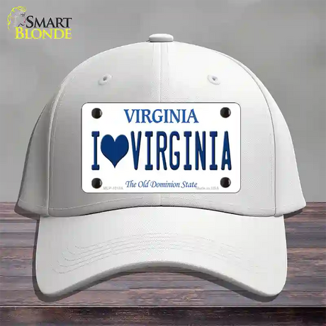 I Love Virginia Novelty License Plate Hat Cotton / White