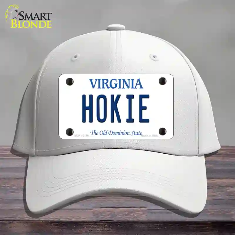 Hokie Virginia Novelty License Plate Hat Cotton / White