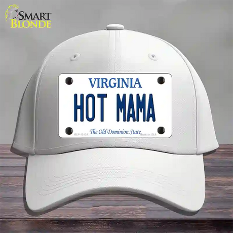 Hot Mama Virginia Novelty License Plate Hat Cotton / White