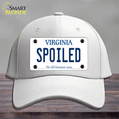 Spoiled Virginia Novelty License Plate Hat Cotton / White