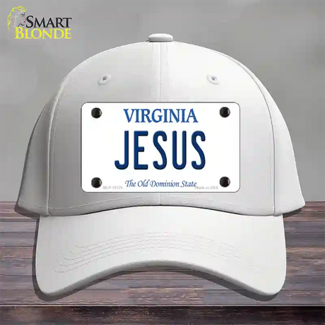 Jesus Virginia Novelty License Plate Hat Cotton / White