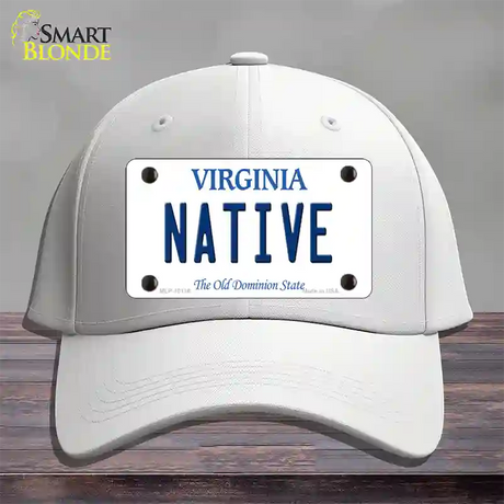 Native Virginia Novelty License Plate Hat Cotton / White