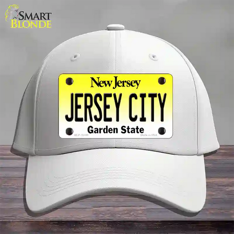 Jersey City New Jersey Novelty License Plate Hat Cotton / White