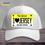 I Love Jersey New Jersey Novelty License Plate Hat Cotton / White