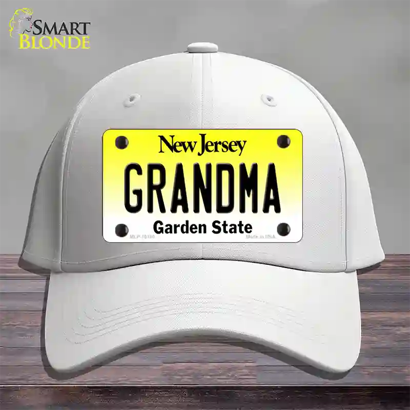 Grandma New Jersey Novelty License Plate Hat Cotton / White