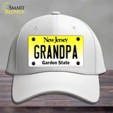 Grandpa New Jersey Novelty License Plate Hat Cotton / White