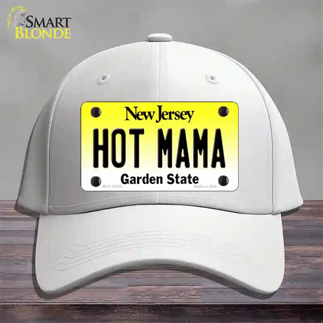 Hot Mama New Jersey Novelty License Plate Hat Cotton / White