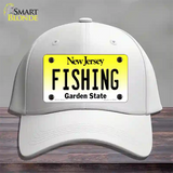 Fishing New Jersey Novelty License Plate Hat Cotton / White