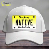 Native New Jersey Novelty License Plate Hat Cotton / White