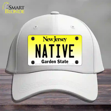 Native New Jersey Novelty License Plate Hat Cotton / White