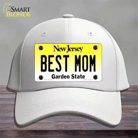 Best Mom New Jersey Novelty License Plate Hat Cotton / White