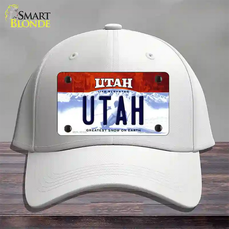 Utah Life Elevated Novelty License Plate Hat Cotton / White