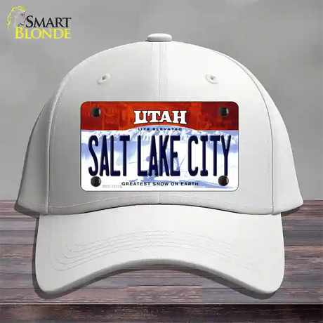 Salt Lake City Utah Novelty License Plate Hat Cotton / White