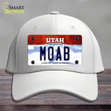 Moab Utah Novelty License Plate Hat Cotton / White