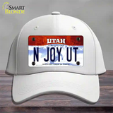 N Joy UT Utah Novelty License Plate Hat Cotton / White