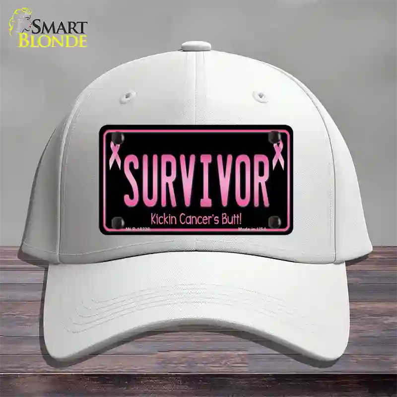 Survivor Novelty License Plate Hat Cotton / White