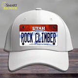 Rock Climber Utah Novelty License Plate Hat Cotton / White