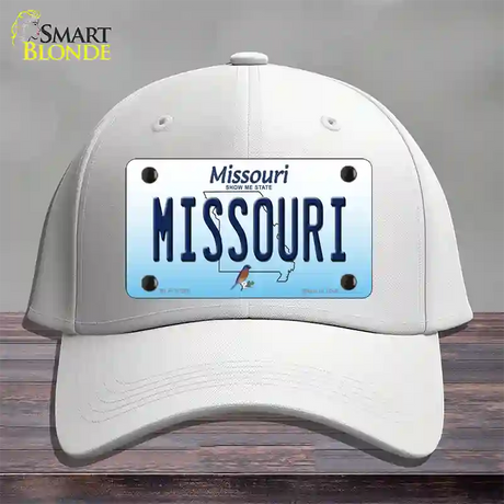 Missouri Show Me State Novelty License Plate Hat Cotton / White