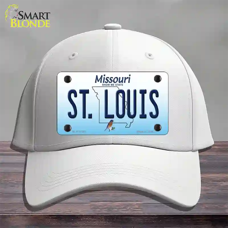 St Louis Missouri Novelty License Plate Hat Cotton / White