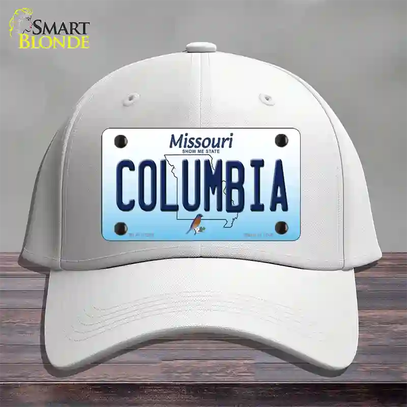 Columbia Missouri Novelty License Plate Hat Cotton / White