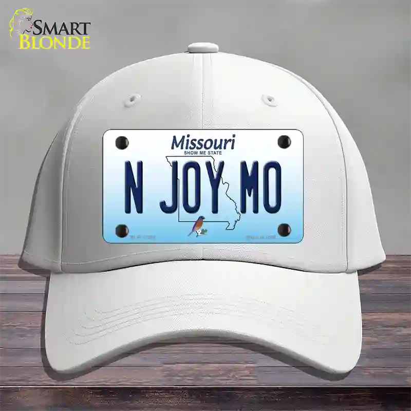 N Joy MO Missouri Novelty License Plate Hat Cotton / White